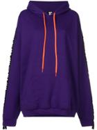 Mia-iam Logo Trim Oversized Hoodie - Pink & Purple