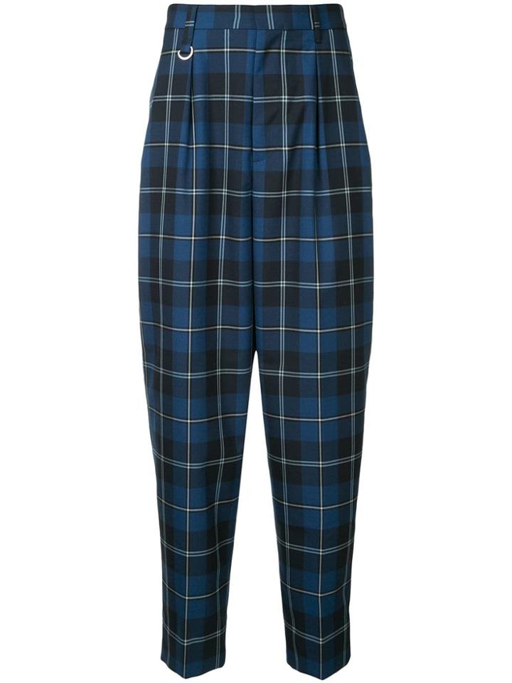 Monkey Time Checked Print Trousers - Blue