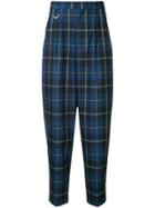 Monkey Time Checked Print Trousers - Blue