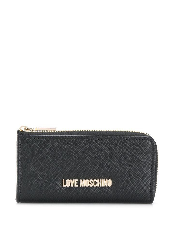 Love Moschino Logo Branded Wallet - Black