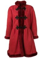 Mario Borsato Vintage Fur-trimmed Shearling Coat - Red