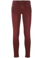 Diesel Skinny Trousers, Women's, Size: 26, Red, Cotton/polyester/spandex/elastane
