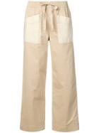 Tory Burch Twill Cargo Trousers - Neutrals