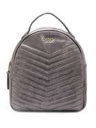 Tosca Blu Padded Detail Backpack - Silver