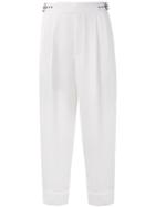 Tom Ford High Waisted Cropped Trousers - White