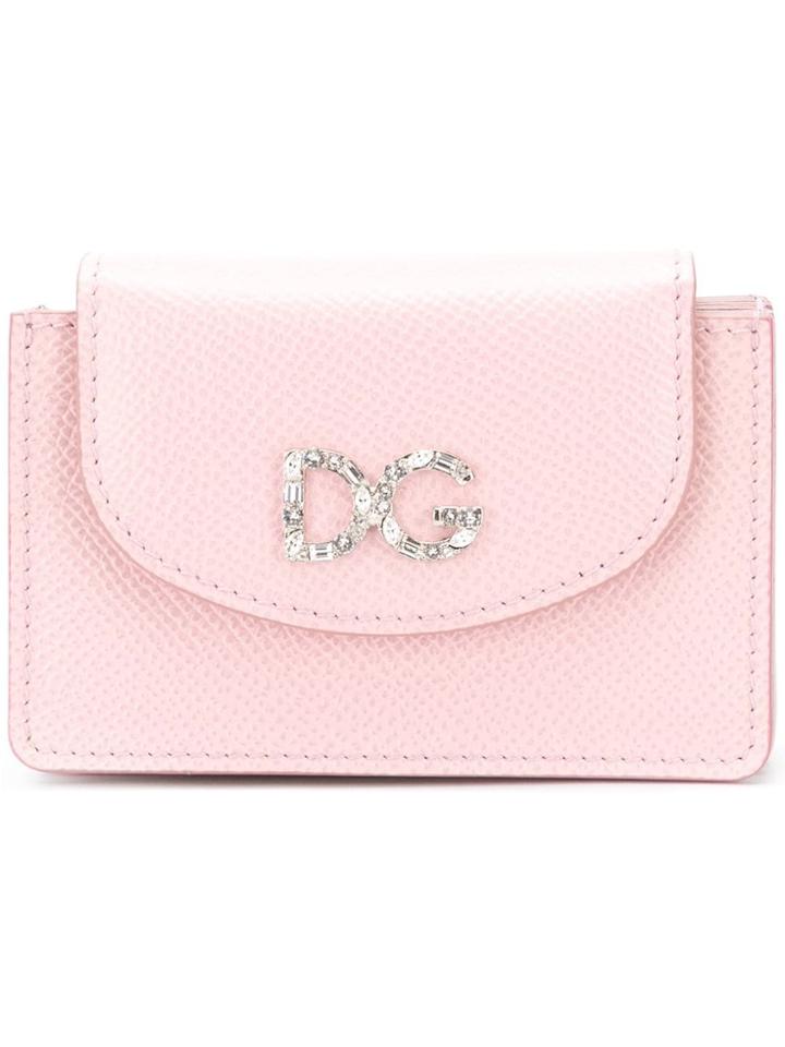 Dolce & Gabbana Crystal Logo Card Holder - Pink & Purple