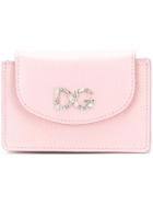 Dolce & Gabbana Crystal Logo Card Holder - Pink & Purple