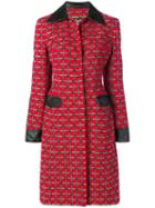 Dolce & Gabbana Pre-owned Buckle Belt Print Coat - Red