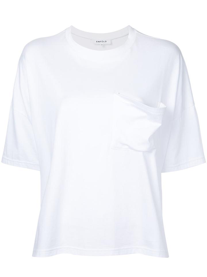 Enföld - Chest Pocket T-shirt - Women - Cotton - 38, White, Cotton