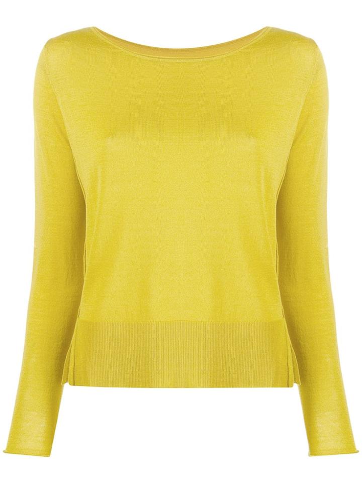 Roberto Collina Boat Neck Jumper - Yellow