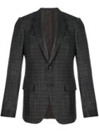 Ermenegildo Zegna Xxx Fitted Check Blazer - Black