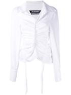 Jacquemus - Drawstring Gathered Shirt - Women - Cotton/polyester - 40, White, Cotton/polyester