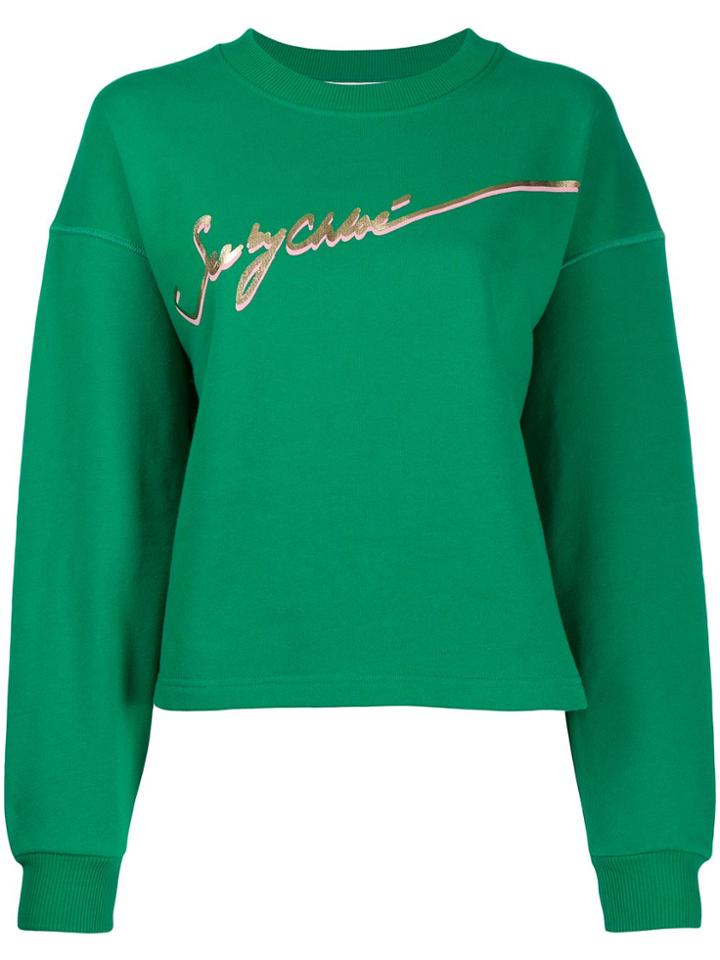 See By Chloé Logo Print Sweatshirt - Green
