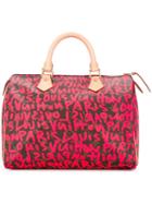 Louis Vuitton Pre-owned Speedy 30 Graffiti Handbag - Pink