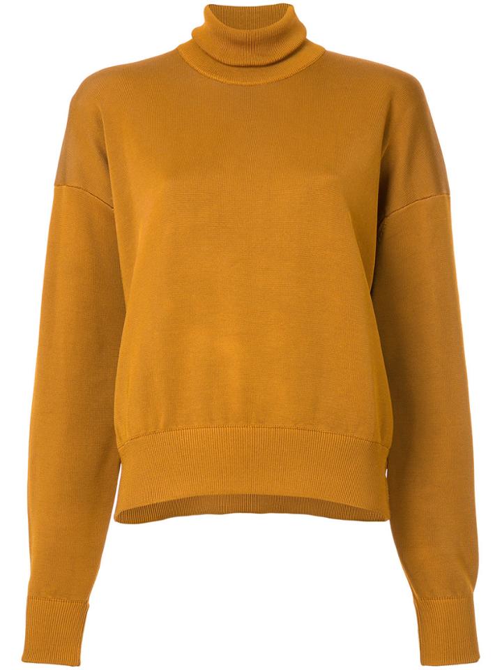 Studio Nicholson High Neck Knit Top - Yellow & Orange