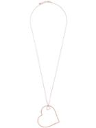 Seeme Big And Small Heart Necklace, Women's, Metallic, Rose Gold Plated Sterling Silver