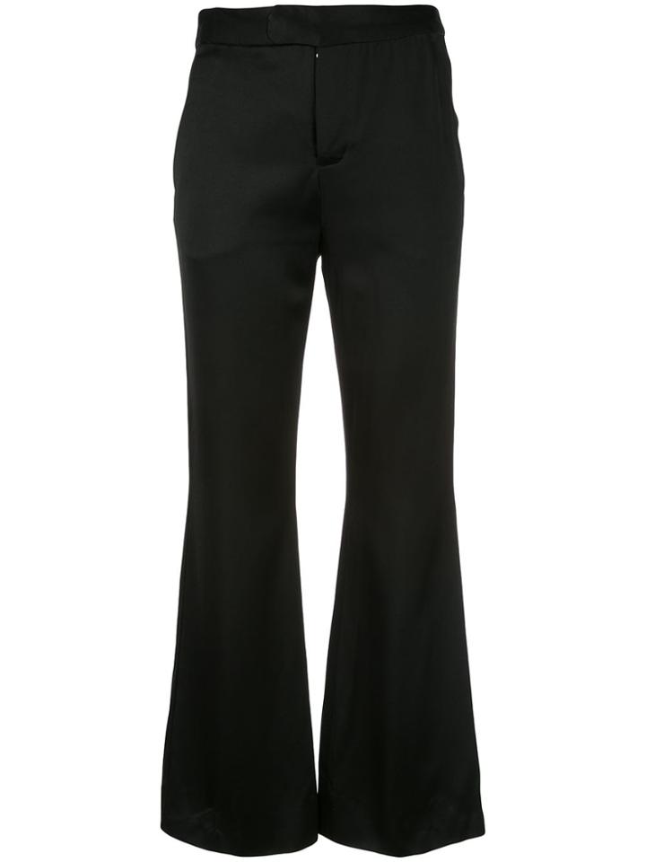 Josie Natori Flared Crop Trousers - Black
