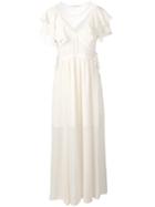 Philosophy Di Lorenzo Serafini Ruffle Maxi Dress - Neutrals