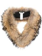 Max & Moi Long Fur Collar - Nude & Neutrals