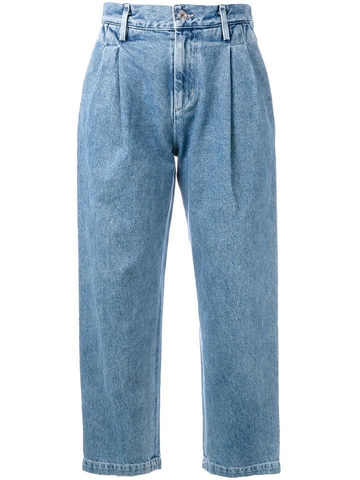 Citizens Of Humanity Straight Cropped Jeans, Women's, Size: 24, Blue, Cotton