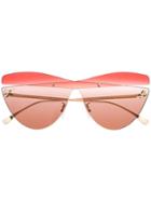Fendi Eyewear Gradient Oversized Sunglasses - Red