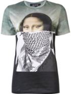 Neil Barrett Mona Lisa Print T-shirt, Women's, Size: Xs, Black, Cotton