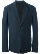 Lemaire Single Breasted Blazer, Men's, Size: 48, Blue, Cotton/spandex/elastane/wool