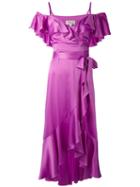 Temperley London - 'carnation' Dress - Women - Silk/polyamide/acetate - 14, Pink/purple, Silk/polyamide/acetate