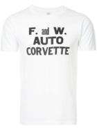 Fake Alpha Vintage 1970s Auto Corvette Print T-shirt - White