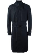 Juun.j Pocketed Belted Trench Coat - Blue