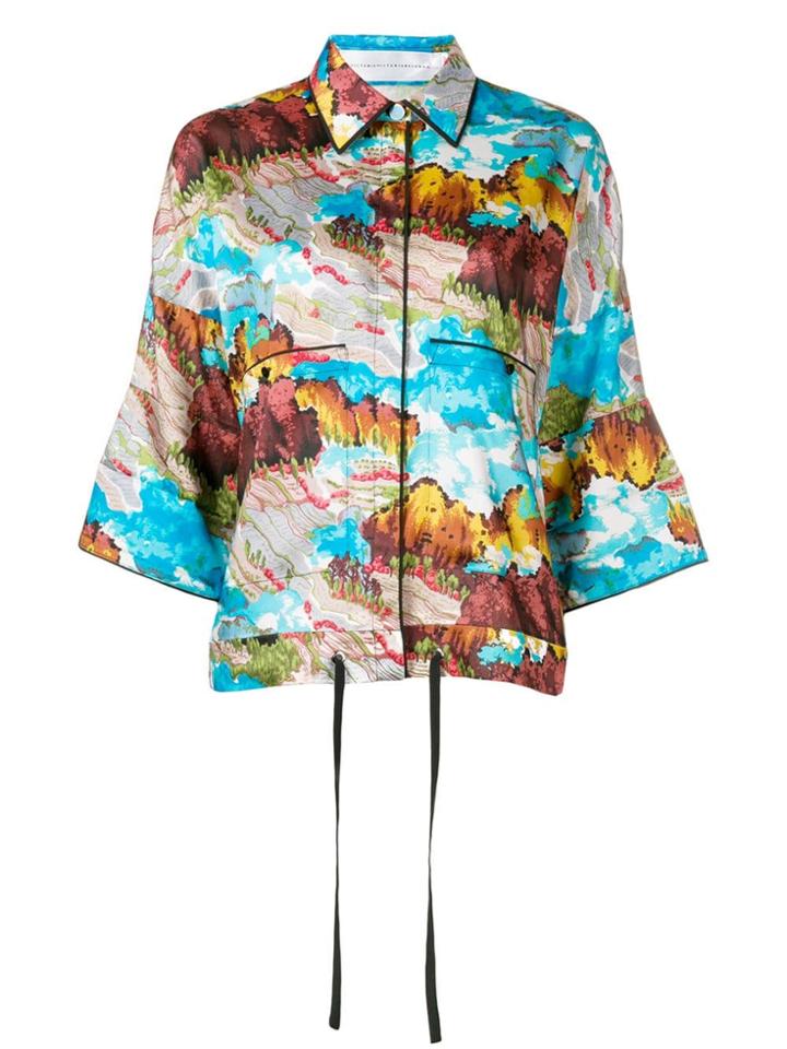 Victoria Victoria Beckham Landscape Kimono Blouse - Blue