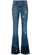 Red Valentino - Star Embroidered Jeans - Women - Cotton/polyester/spandex/elastane - 25, Blue, Cotton/polyester/spandex/elastane