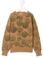 Etiket - Cog Print Jumper - Kids - Cotton - 6 Yrs, Nude/neutrals