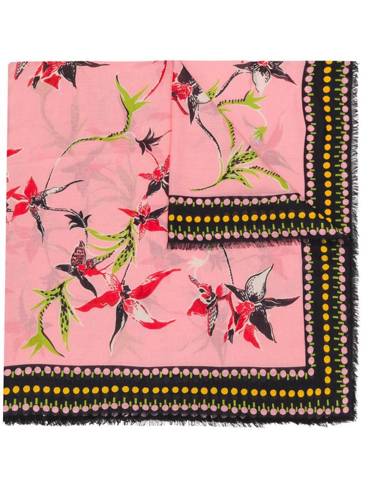 La Doublej Orchidea Print Scarf - Pink