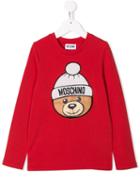 Moschino Kids Teen Bear Logo Sweatshirt - Red