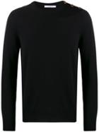 Givenchy Cashmere Logo Embroidered Sweater - Black