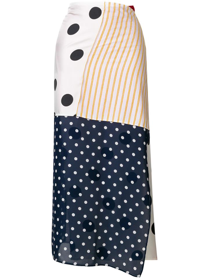 Mm6 Maison Margiela Patchwork Panelled Skirt - Multicolour