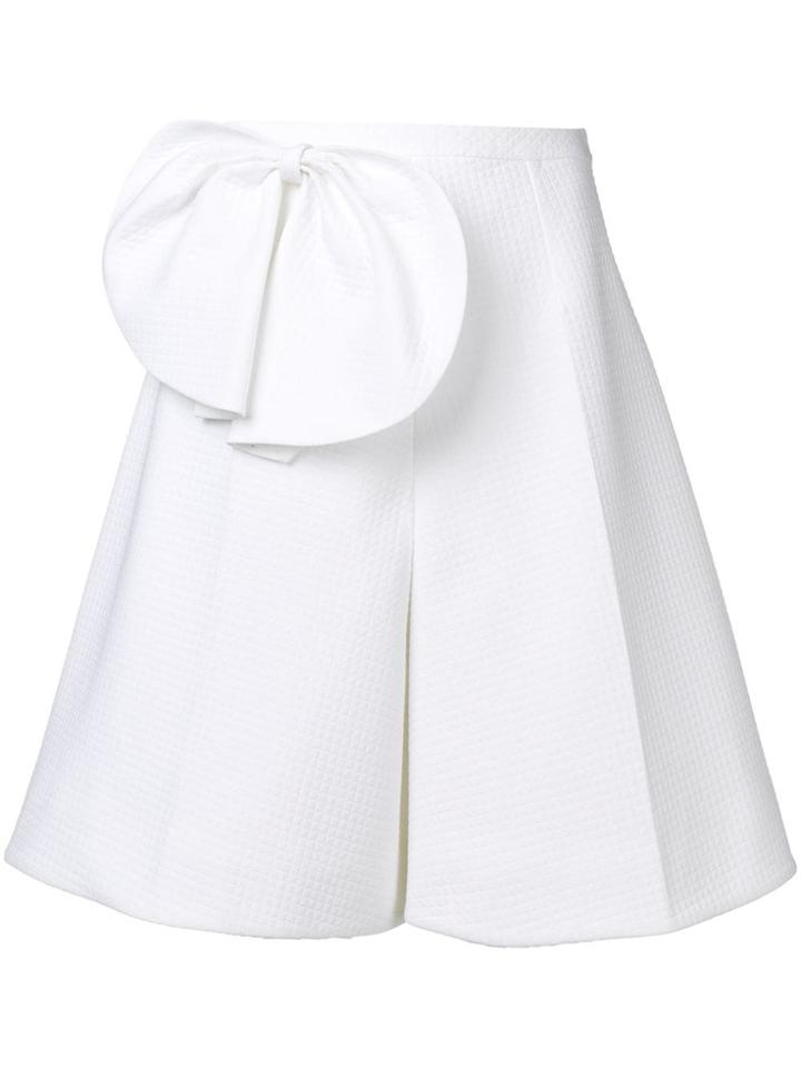 Delpozo Bow Embellished Shorts - White