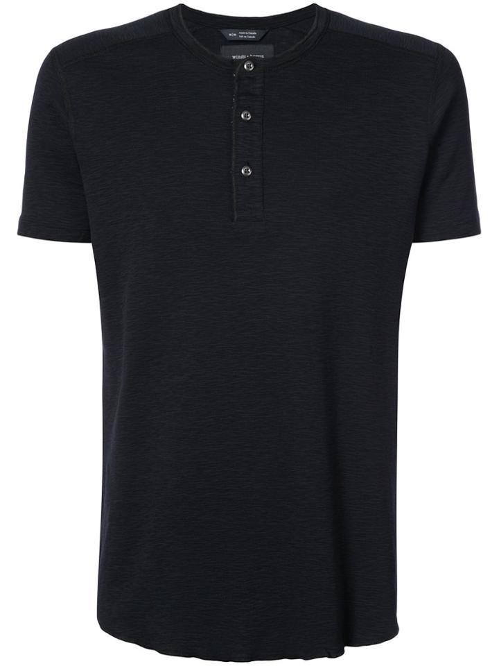 Wings+horns Henley T-shirt - Black
