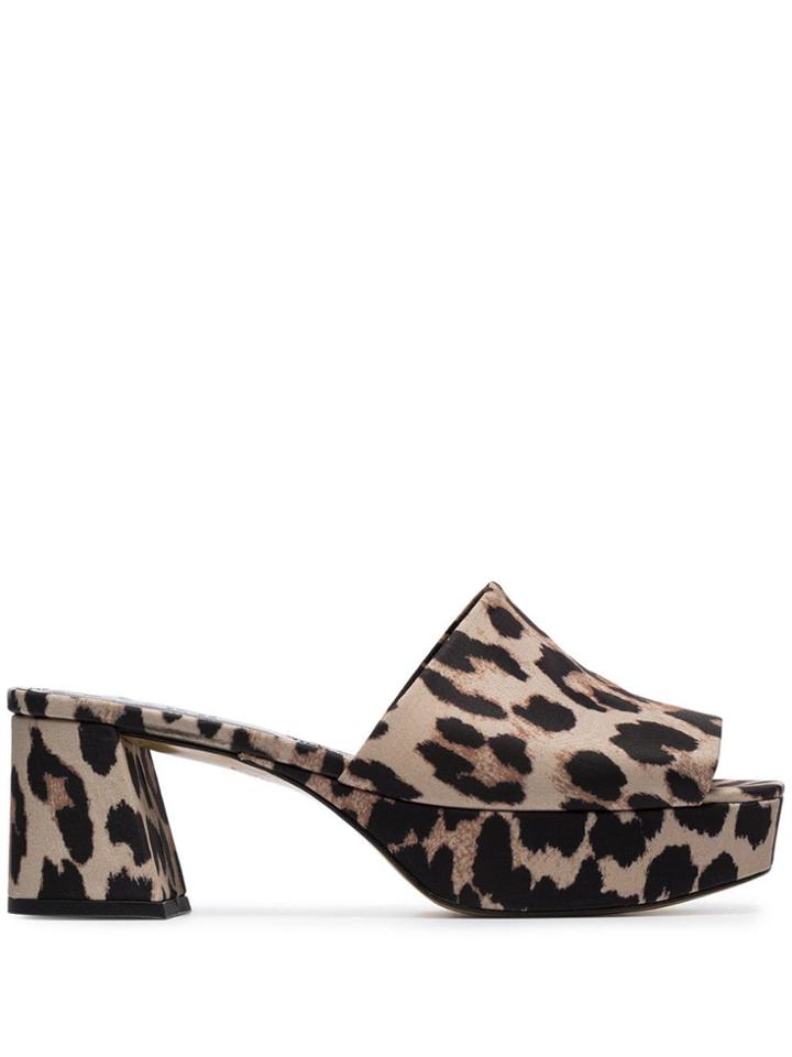 Ganni Leonie 60 Platform Sandals - 943 Leopard