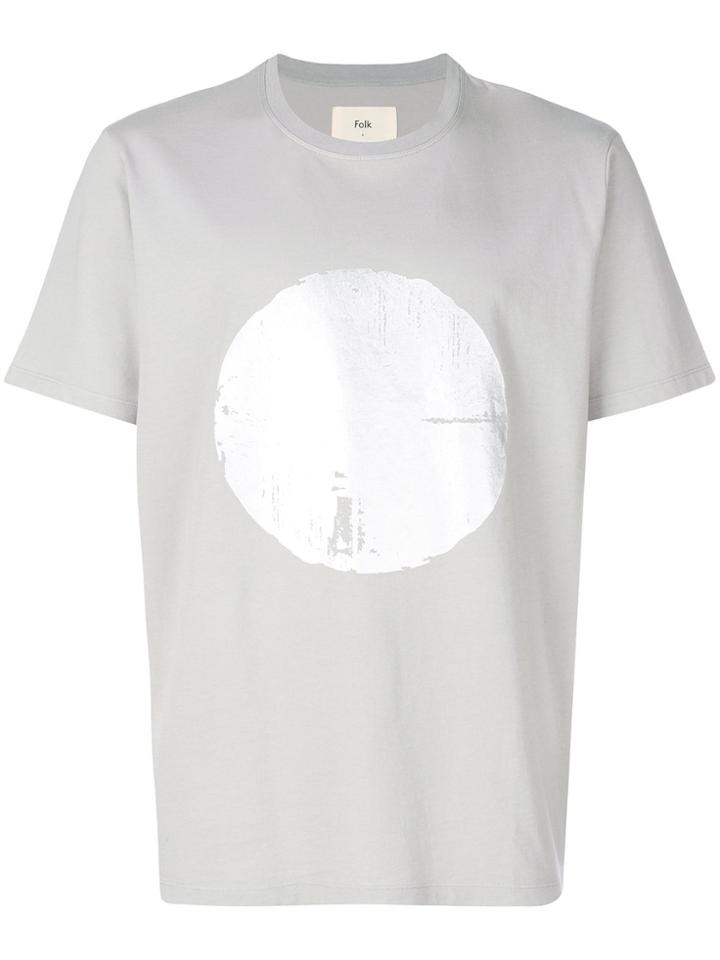 Folk Metallic Printed T-shirt - Grey