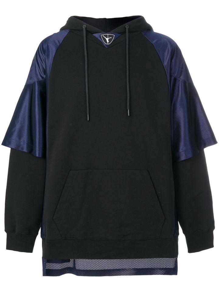Alexander Wang Football Hybrid Hoodie - Black