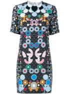 Peter Pilotto Geometric Print Dress, Women's, Size: 8, Black, Viscose/spandex/elastane