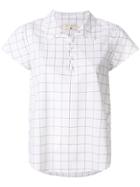 Cotélac Checked Shortsleeved Blouse - White
