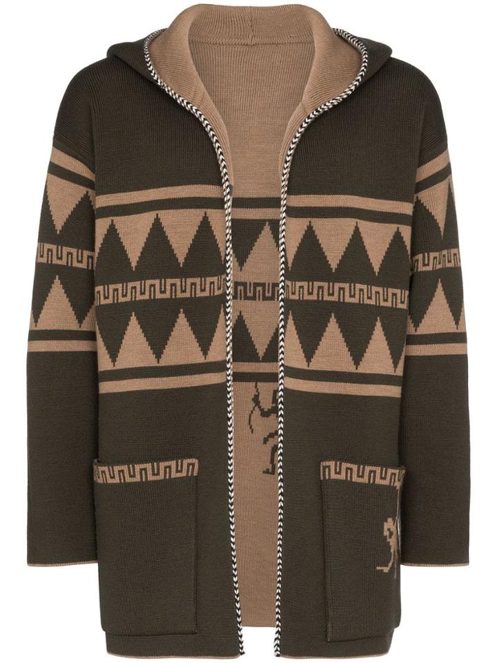 Alanui Crazy Monkey Reversible Cardigan - Green