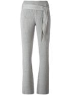 Designers Remix Ribbed Flared Pants, Women's, Size: Medium, Grey, Cotton/polyamide