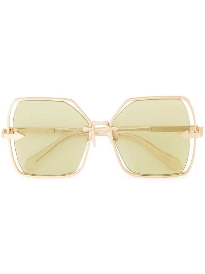 Karen Walker Nirvana Oversized-frame Sunglasses - Gold