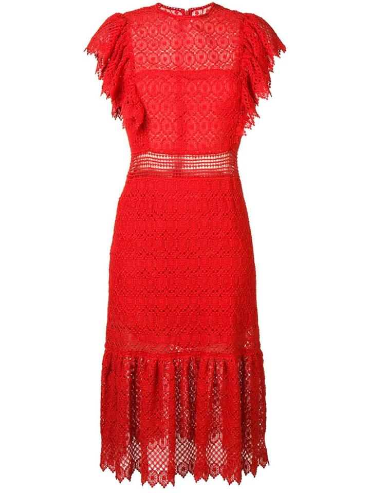 Philosophy Di Lorenzo Serafini Embroidered Style Midi Dress