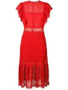 Philosophy Di Lorenzo Serafini Embroidered Style Midi Dress