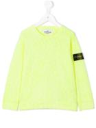 Stone Island Kids Logo Patch Sweatshirt, Boy's, Size: 12 Yrs, Yellow/orange